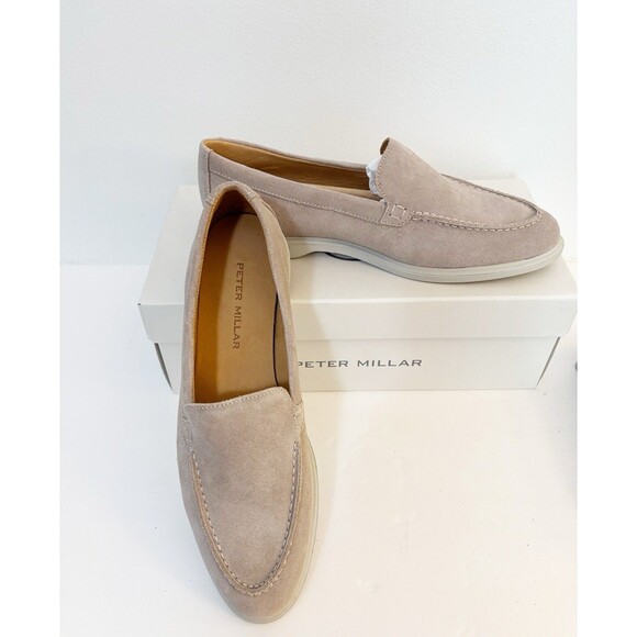 NEW Peter Millar Women’s Excursionist Venetian Loafer Size 9 Driftwood - Picture 1 of 12